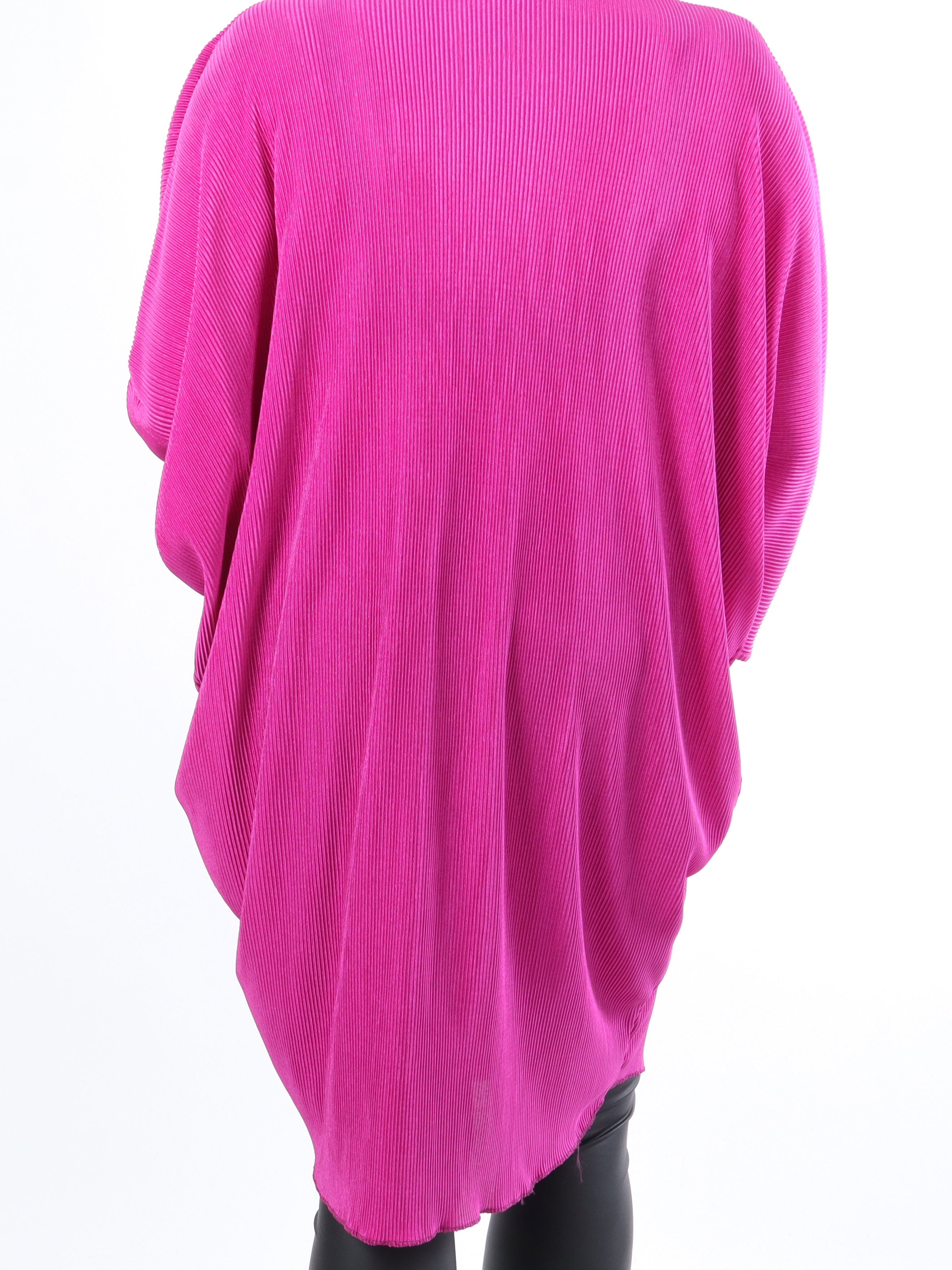 Elnora - Rillet plus size tunika med fladdermusärmar